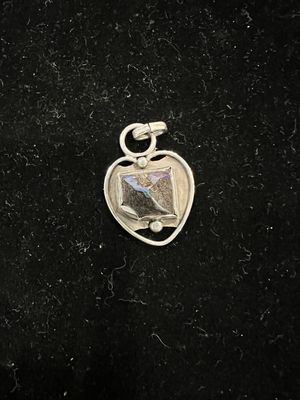 PA Australian Boulder Opal Heart Sterling Pendant