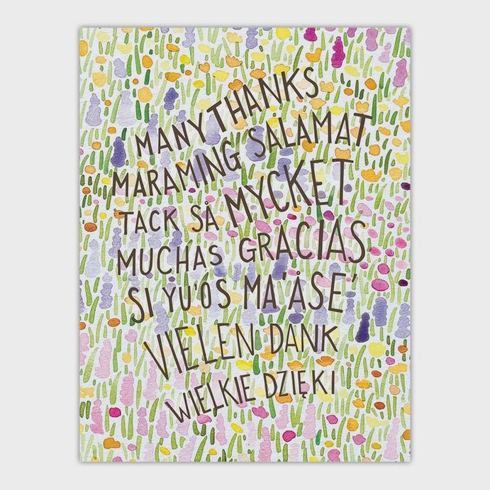 Multilingual Thank You Card - Bilingual Greeting Card