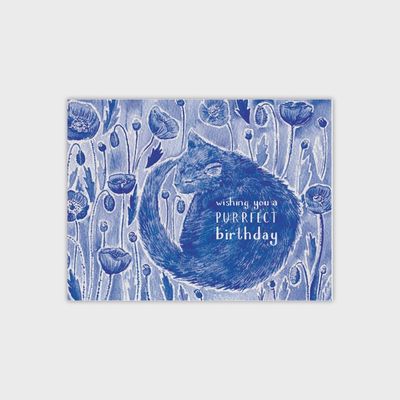 Cat Purrfect Birthday - Cat Lover Birthday Card