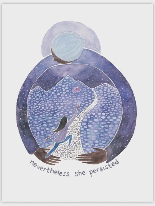 Nevertheless She Persisted - Feminist Encouragement Card