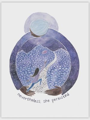 Nevertheless She Persisted - Feminist Encouragement Card
