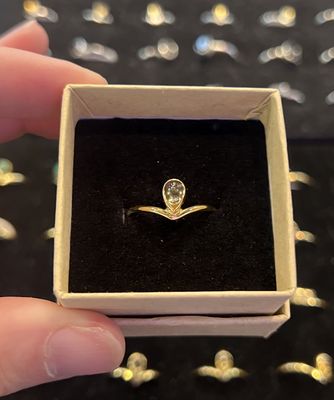 Graced Gold Stackable Ring Citrine