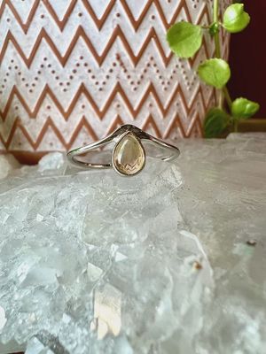 Graced Silver Stackable Ring Citrine