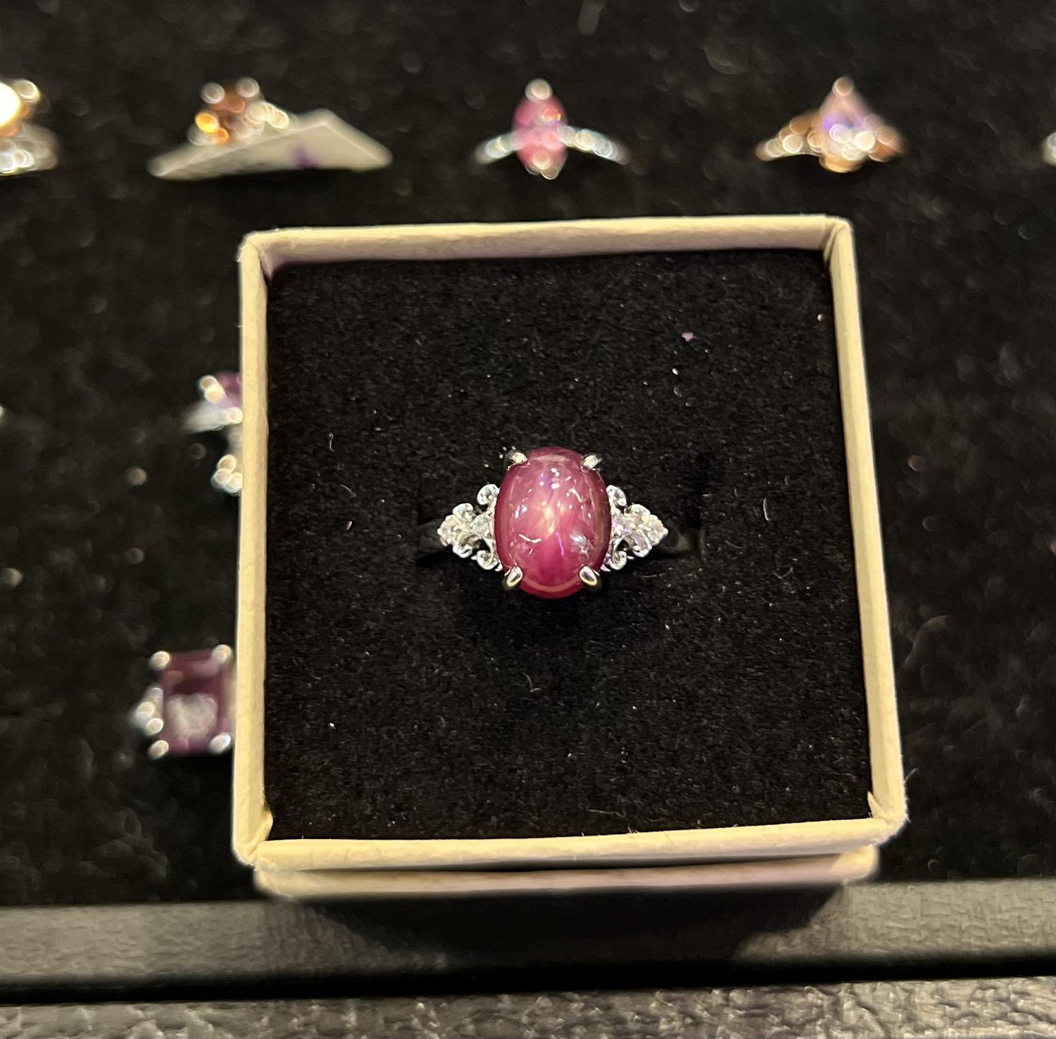 Star Ruby Antique Sterling Ring