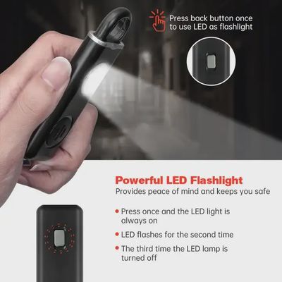 Rechargeable 130db Personal Panic Alarm Keychain with LED