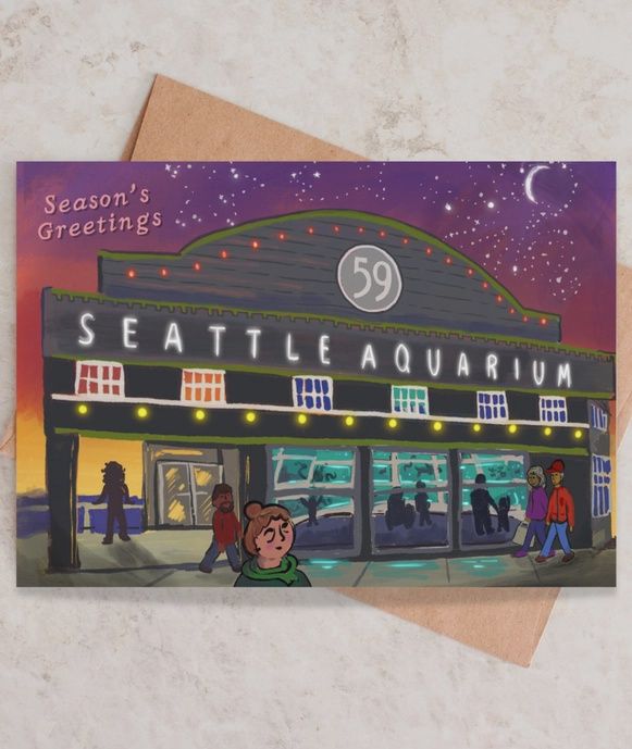 Seattle Aquarium Holiday Greeting Card