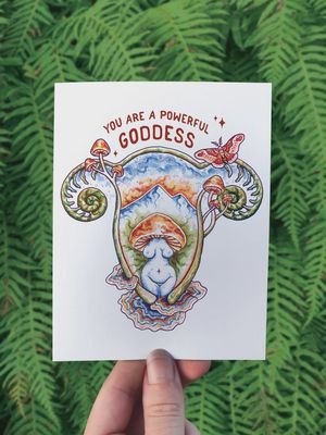 Mushroom Goddess Greeting Card