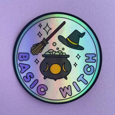 Basic Witch Holographic Sticker