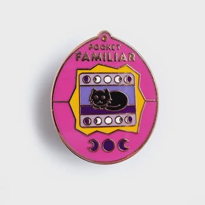Pocket Familiar Cat Virtual Pet Enamel Pin
