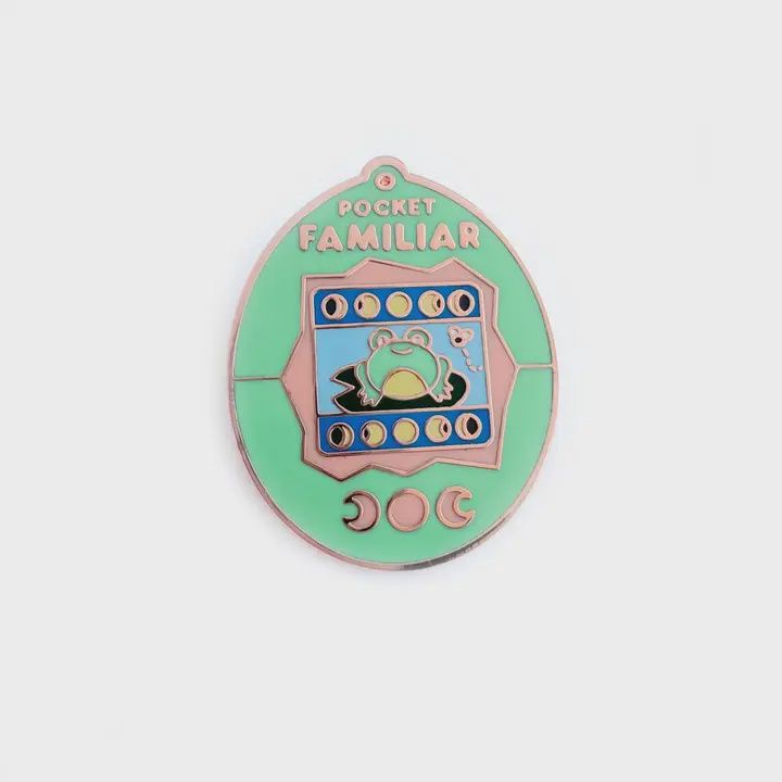 Pocket Familiar Frog Virtual Pet Enamel Pin
