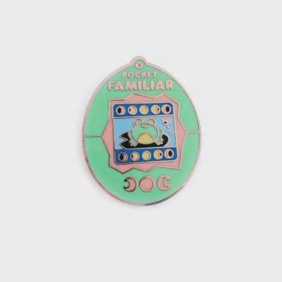 Pocket Familiar Frog Virtual Pet Enamel Pin