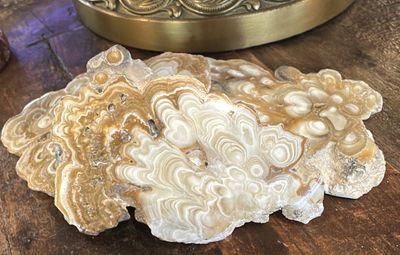 Aragonite var Travertine Polished Slab