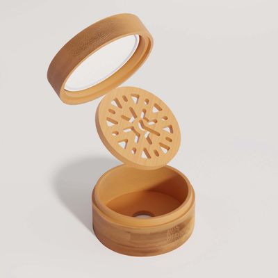 Dip Large Bamboo Travel Case with Coaster, Style: Conditioner (circle)