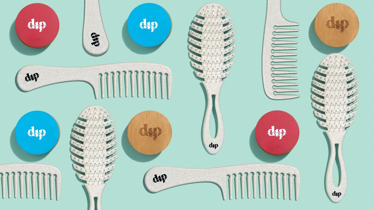 Dip Wheat Straw Hair Brush