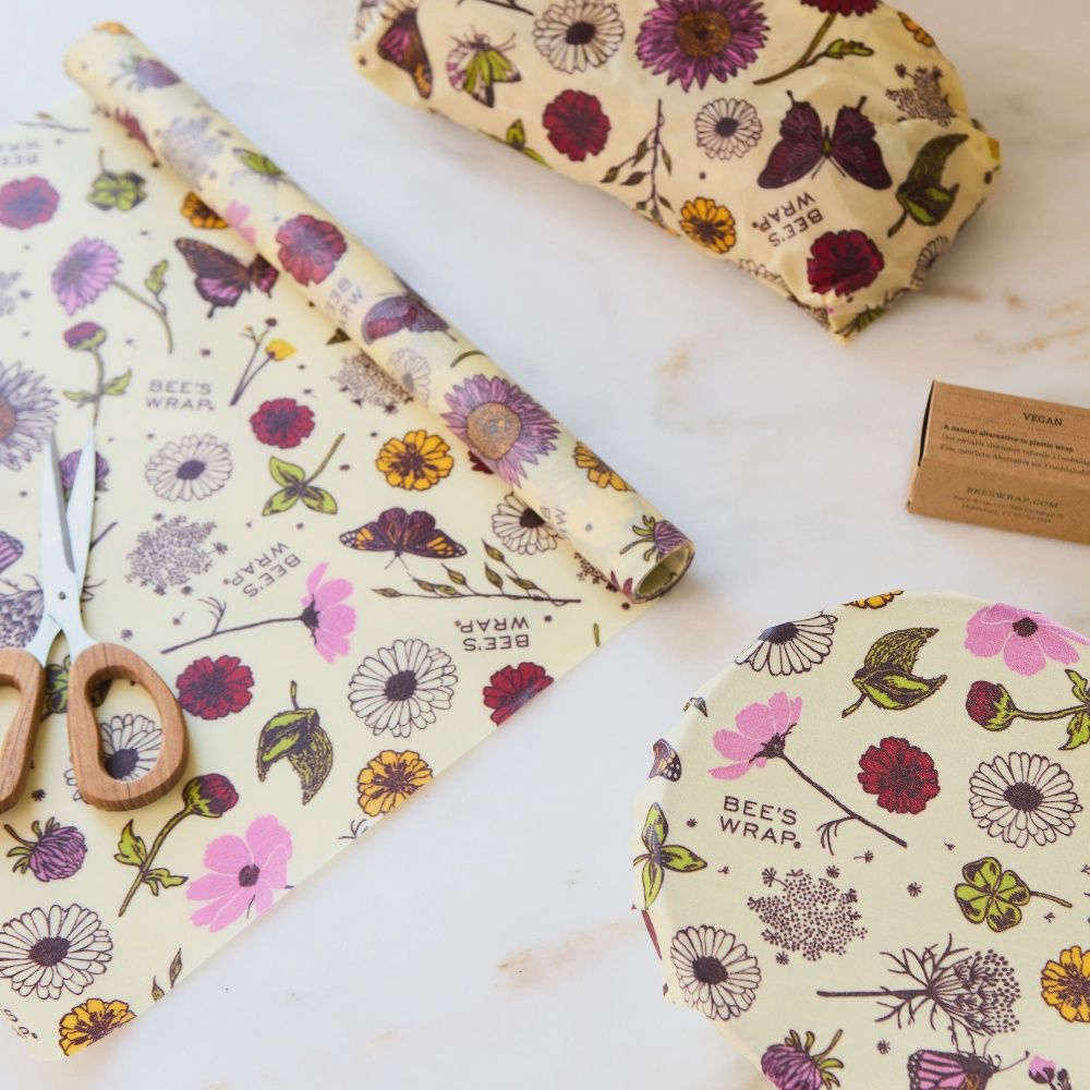 Bee&#39;s Wrap Cut-to-Size Roll - Meadow Magic, Plant-Based Wax