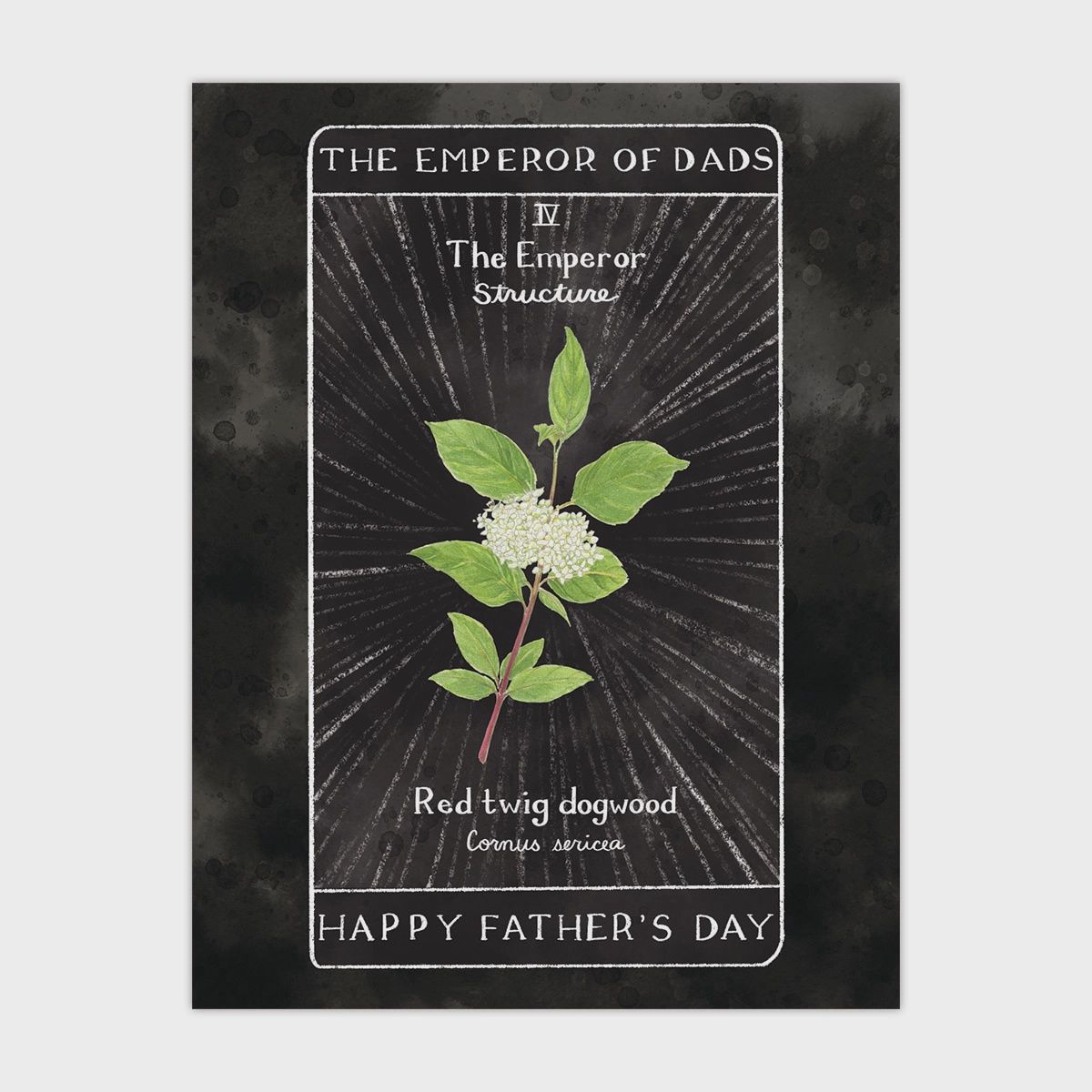 Tarot Father&#39;s Day Card - Botanical Greeting Card