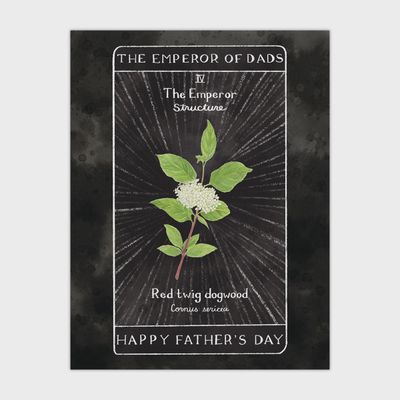 Tarot Father&#39;s Day Card - Botanical Greeting Card