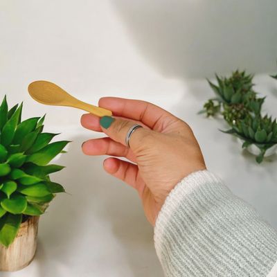 Mini Bamboo Body Scrub Paddle Spoon