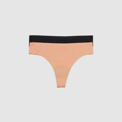 Leakproof Seamless Thong | Volcanic Black