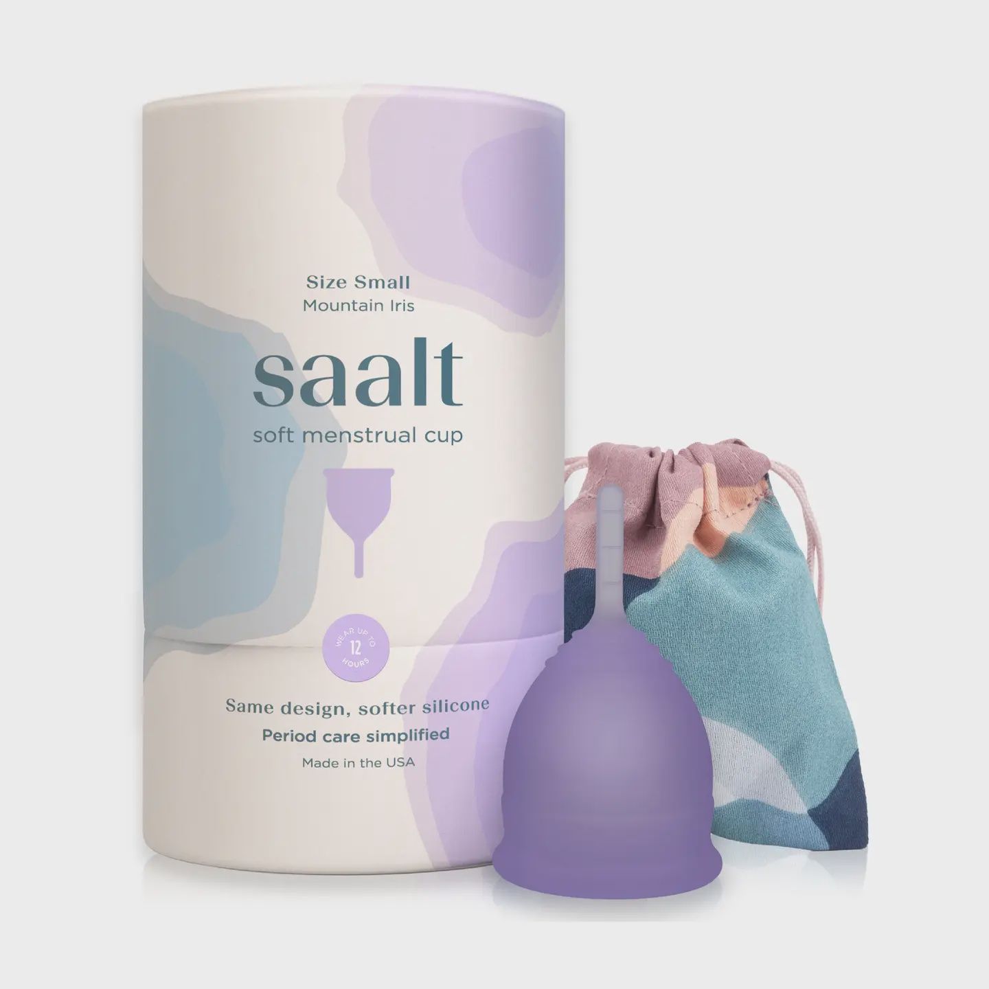 Saalt Small Soft Menstrual Cup | Mountain Iris