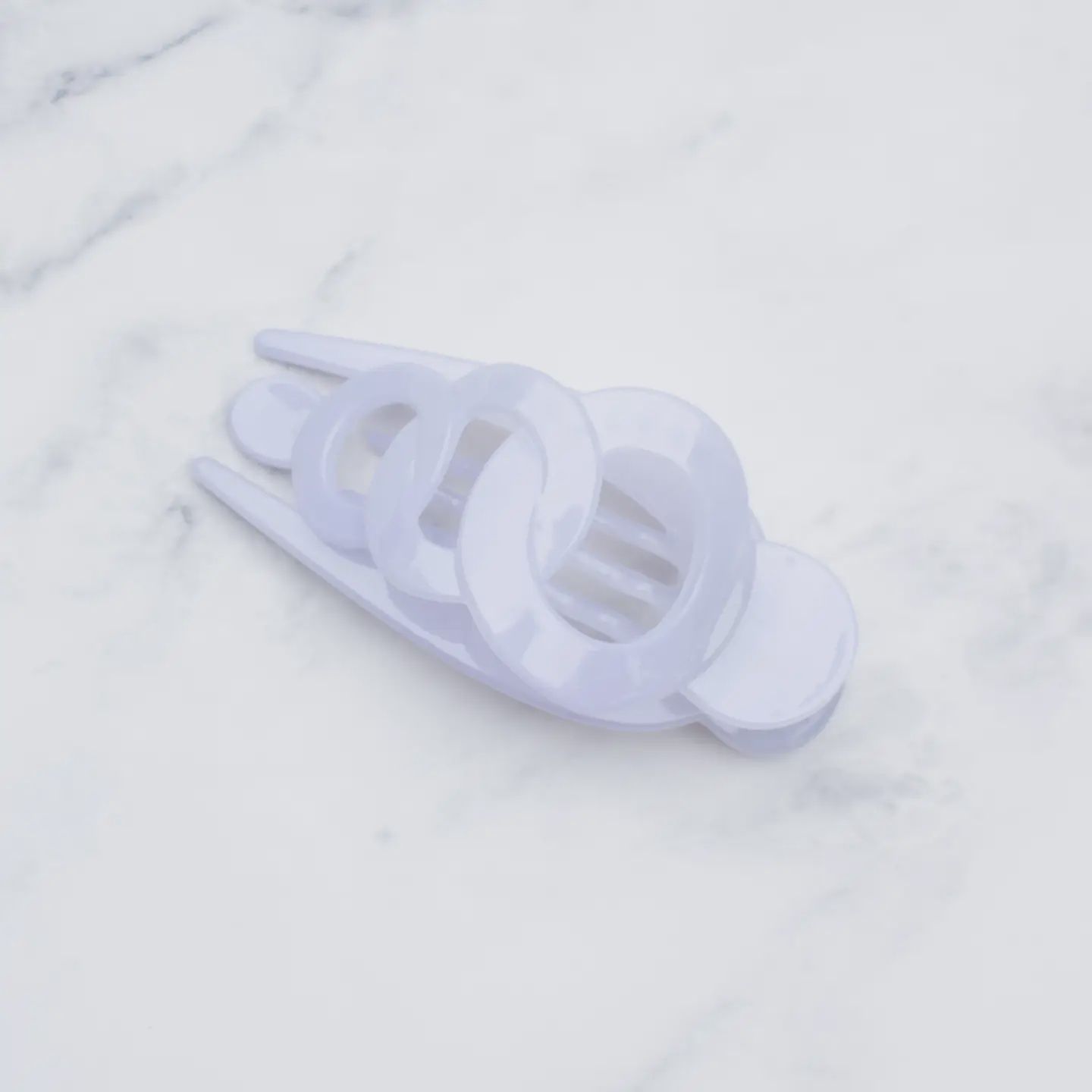 Cellulose Acetate Glossy Geometric Ring Hair Claw Clip, Type: Lilac