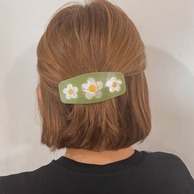 Cellulose Acetate Dreaming Daisy Hair Barrette