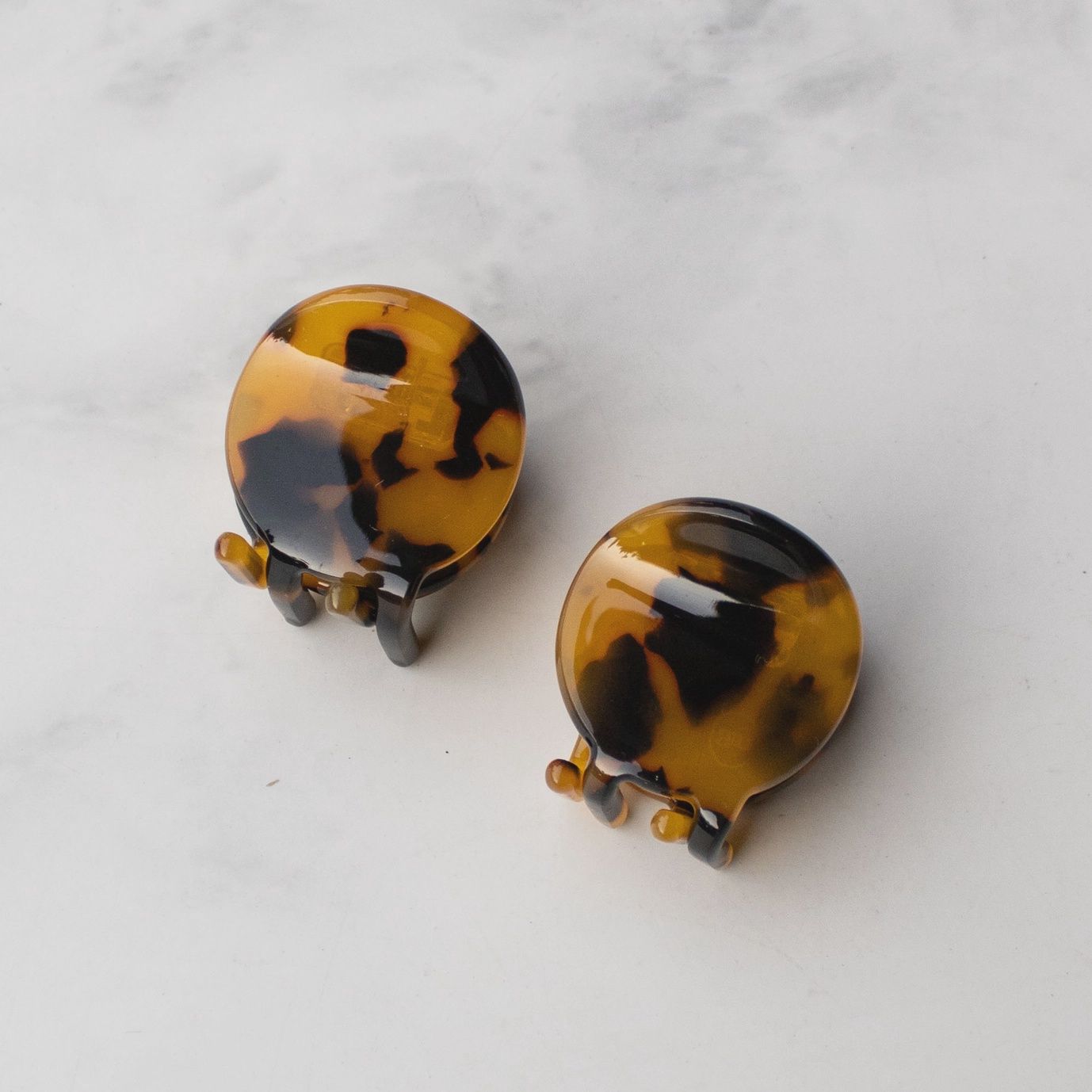 Cellulose Acetate Mini Very Modern Hair Clip Set, Type: Amber Mix