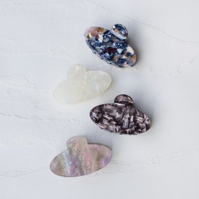 Cellulose Acetate Oval The Rainbow Hair Claw Clip