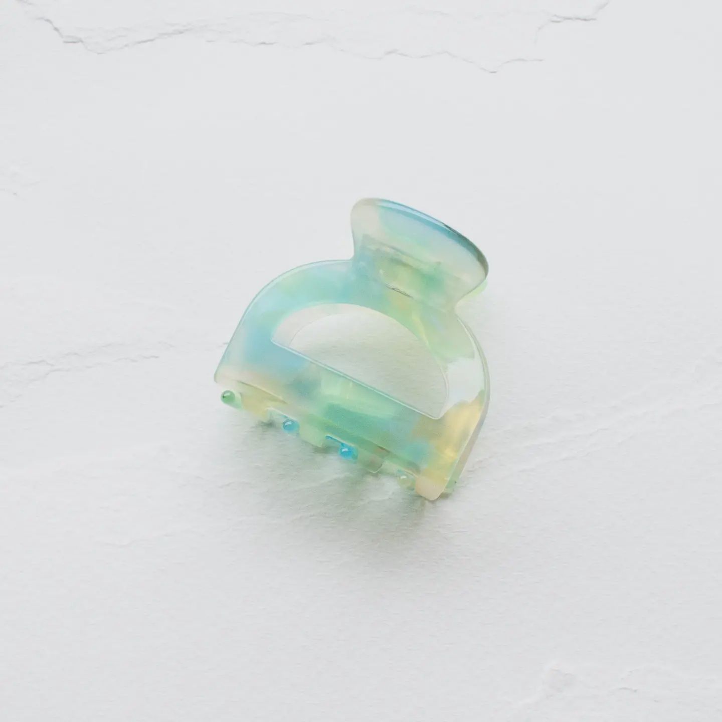 Cellulose Acetate Pouch Hair Claw Clip, Type: Green Aura