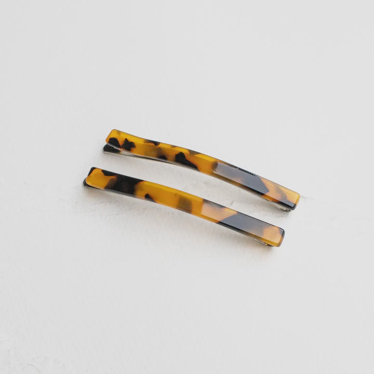 Cellulose Acetate Simple Hair Bobby Pin Set, Type: Amber Mix