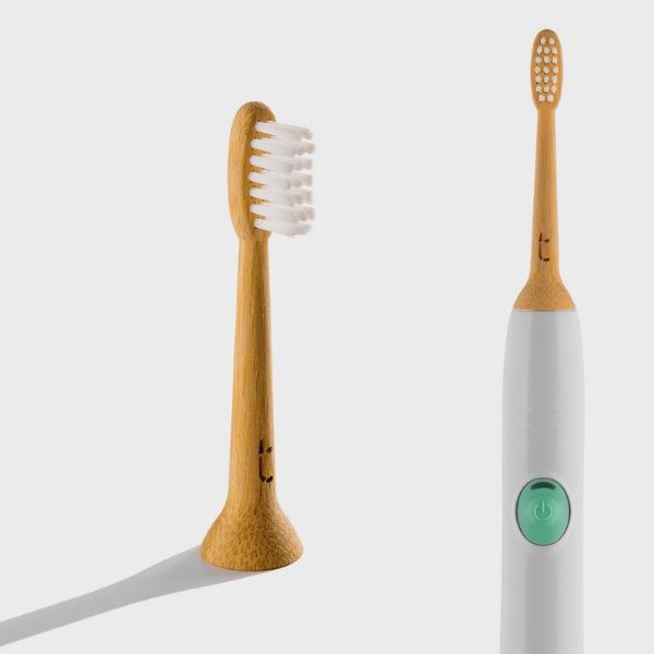 Solid Bamboo Electric Toothbrush Head