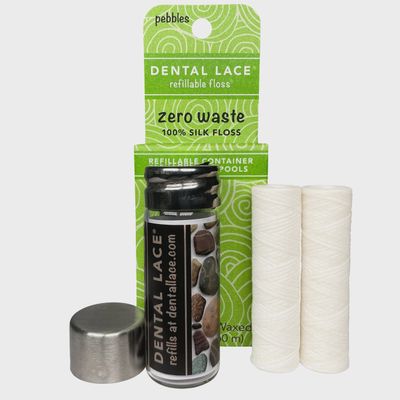 Dental Lace Silk Floss with Glass Jar and Refill