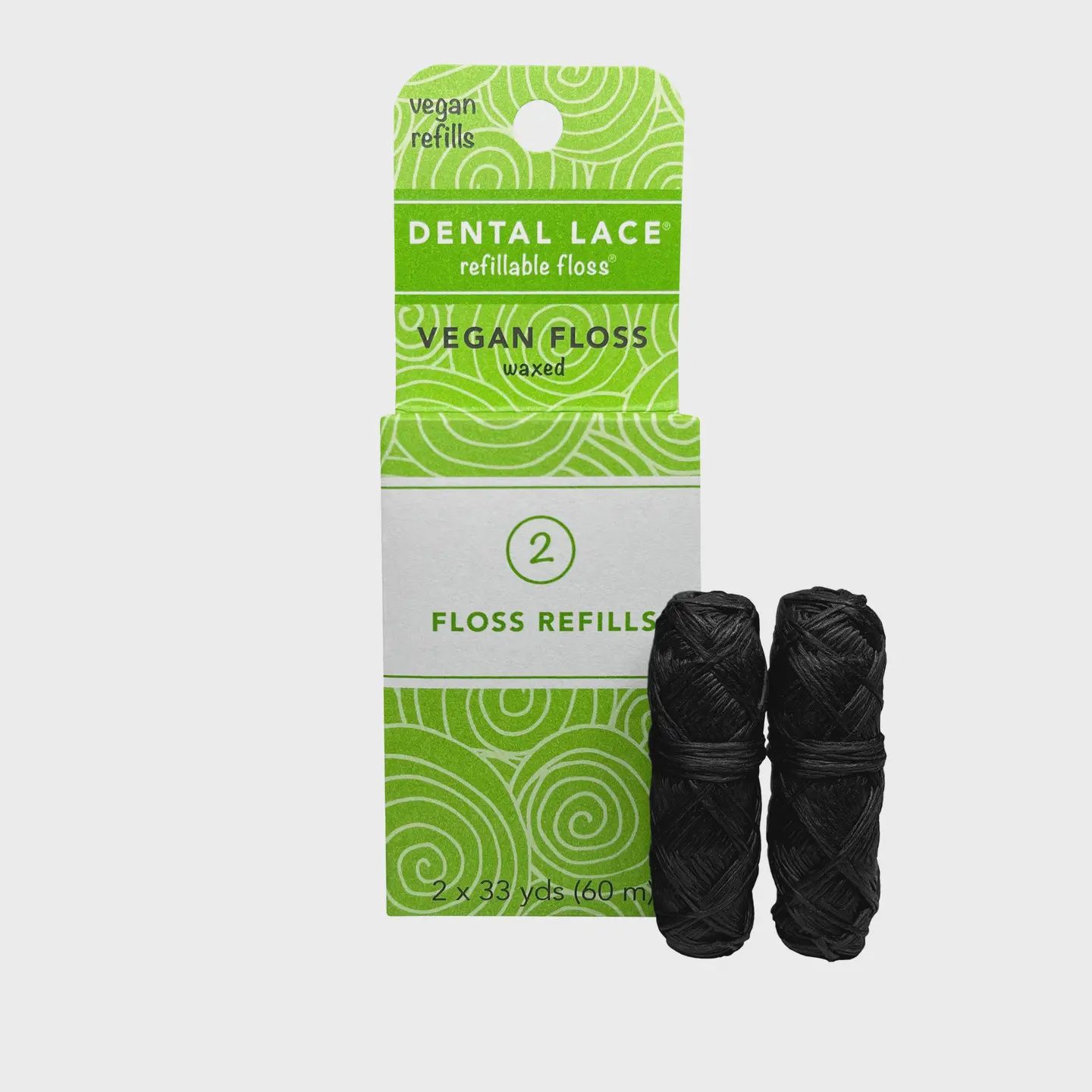 Dental Lace Bamboo Charcoal Vegan Floss Refill (2x 33yd)
