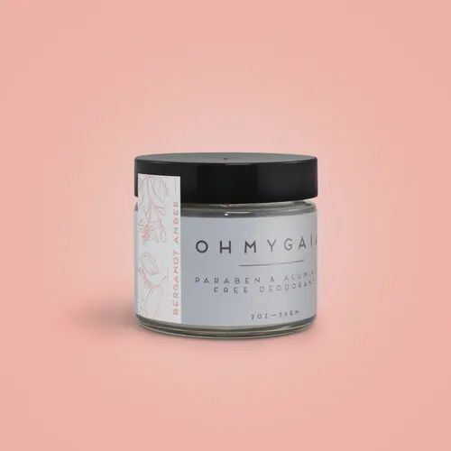 OMG Natural Deodorant in jar, Type: Bergamot Amber