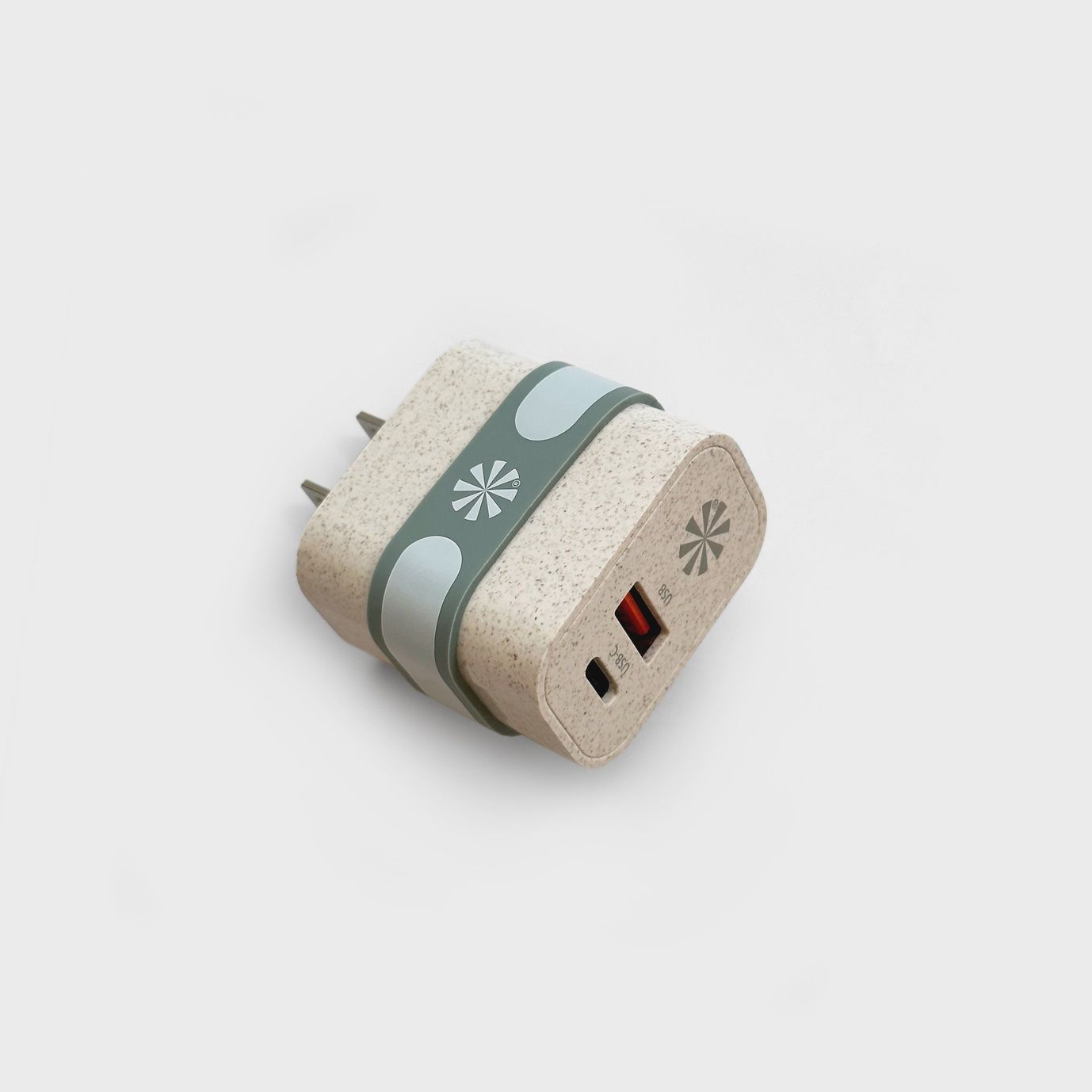 Double Play Eco Wall Power Adapter, Colour: Natural