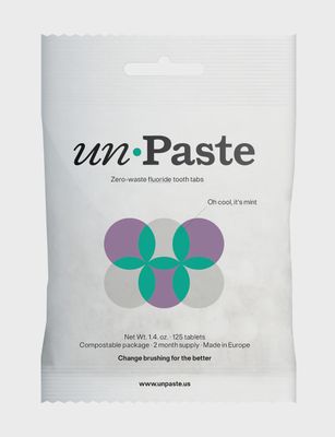 Unpaste Fluoride Mint Toothpaste Tablet Refill, two month supply