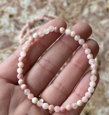 4mm Pink Petalite Beaded Stretch Bracelet
