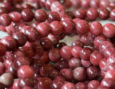 4mm Thulite Beaded Stretch Bracelet