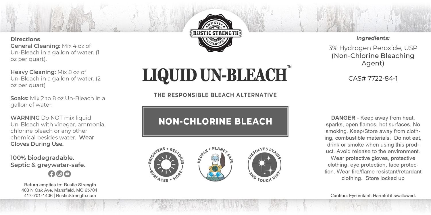 Liquid Un-Bleach / Hydrogen Peroxide (by oz)