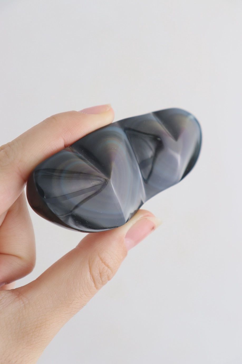 Rainbow Obsidian Double Heart