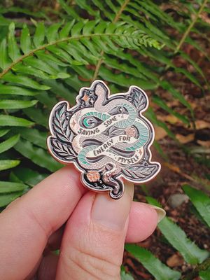 Saving Energy Enamel Pin