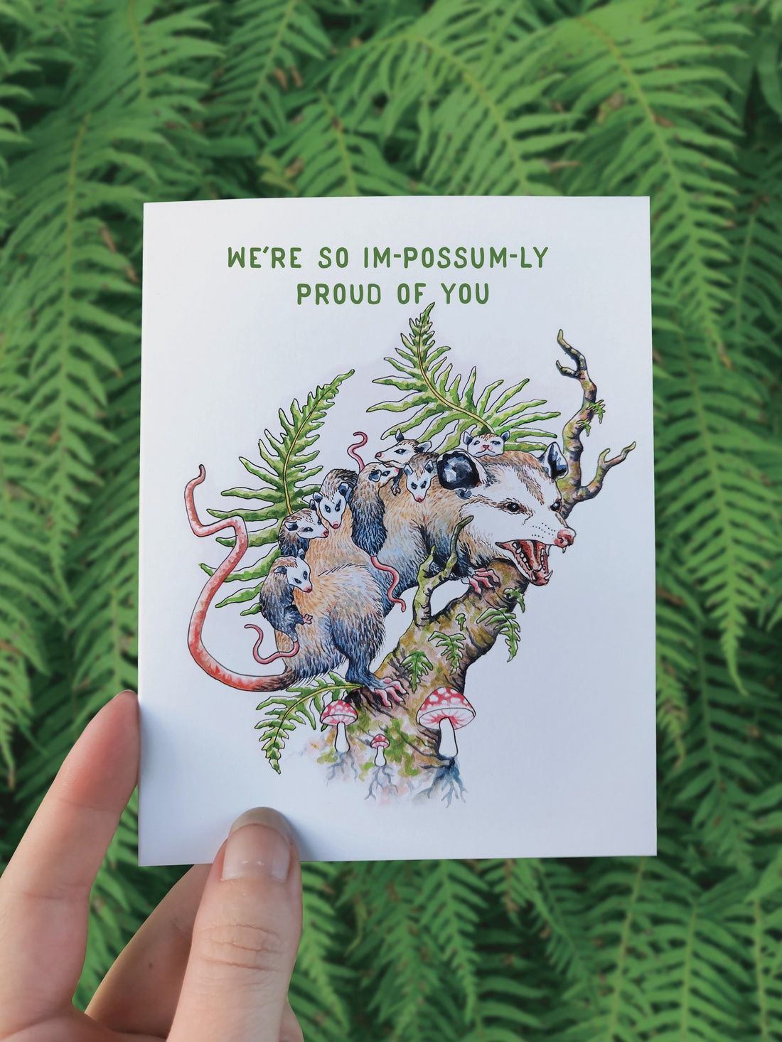 Proud Opossum Greeting Card