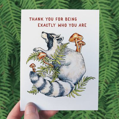Raccoon Thanks Greeting Card