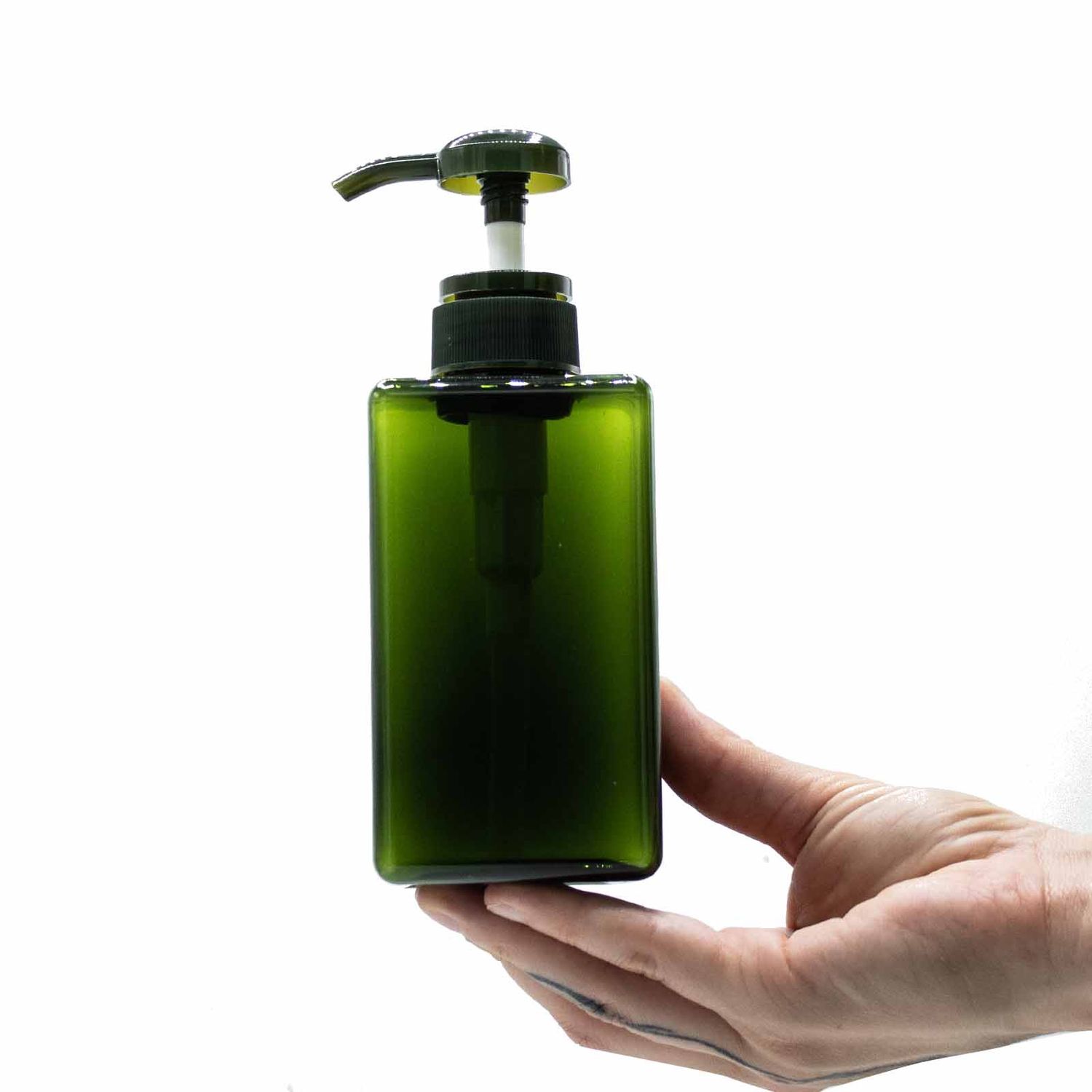 Green Reusable Dispenser Bottle, Type: 450ml