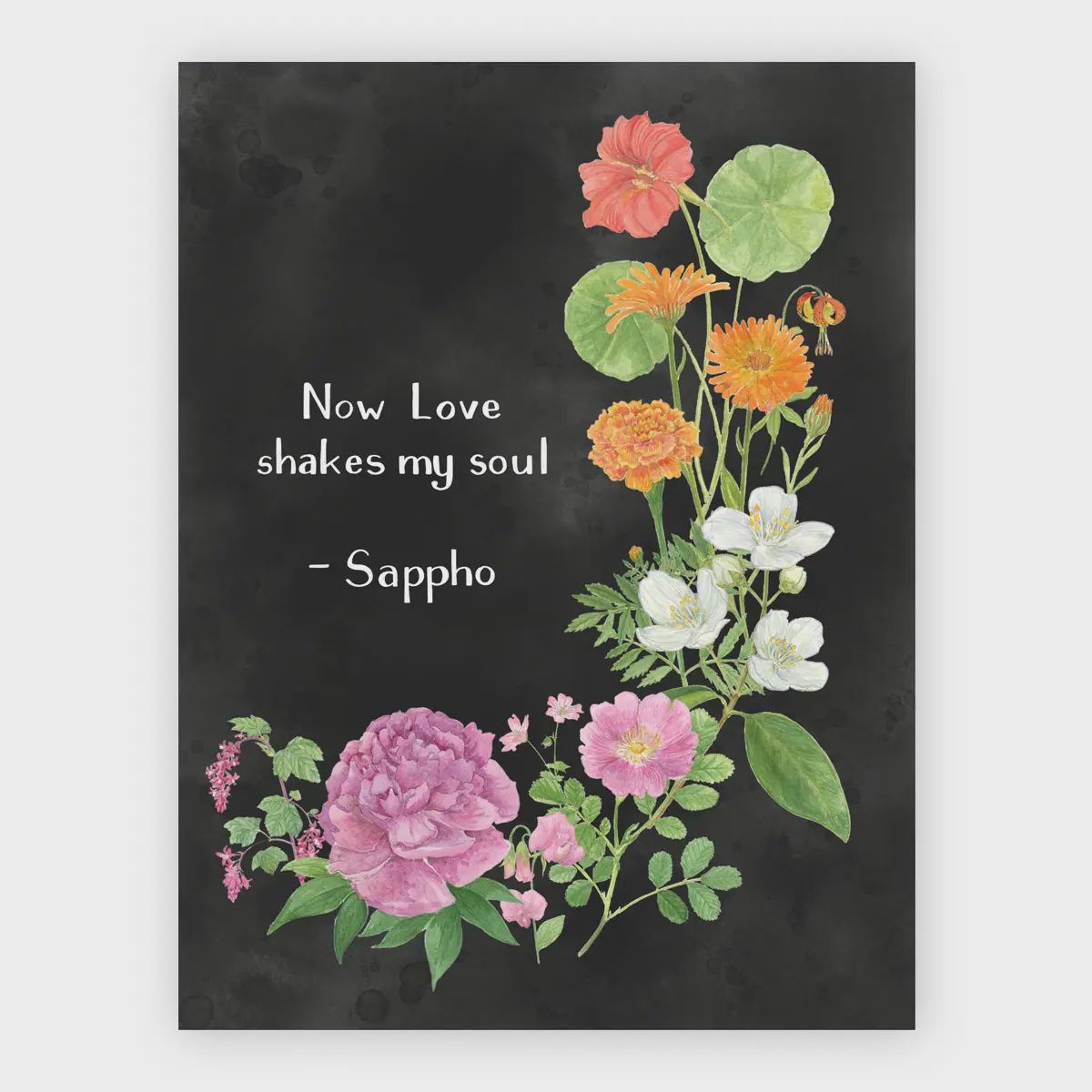Sapphic Love Card - LGBTQ Lesbian Valentine&#39;s Day Card