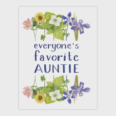 Everyone&#39;s Favorite Auntie Card - Mothers Day Card