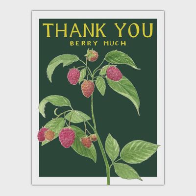 Thank You Berry Much Card - Thank You Greeting Card