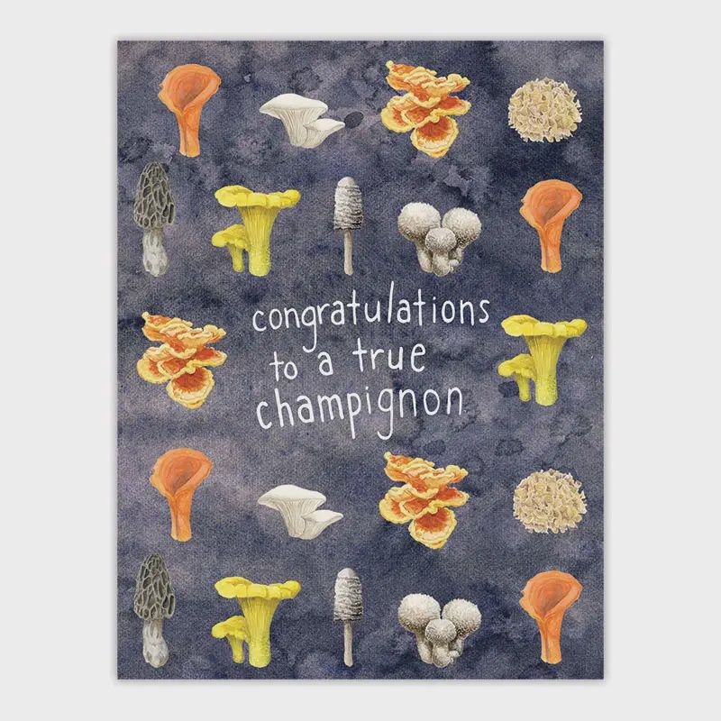 Congratulations Champignon - Mushroom Greeting Card