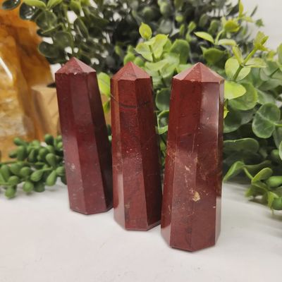 Red Jasper 8-Side Faceted Tower