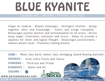 Blue Kyanite in Quartz Tumble Stone